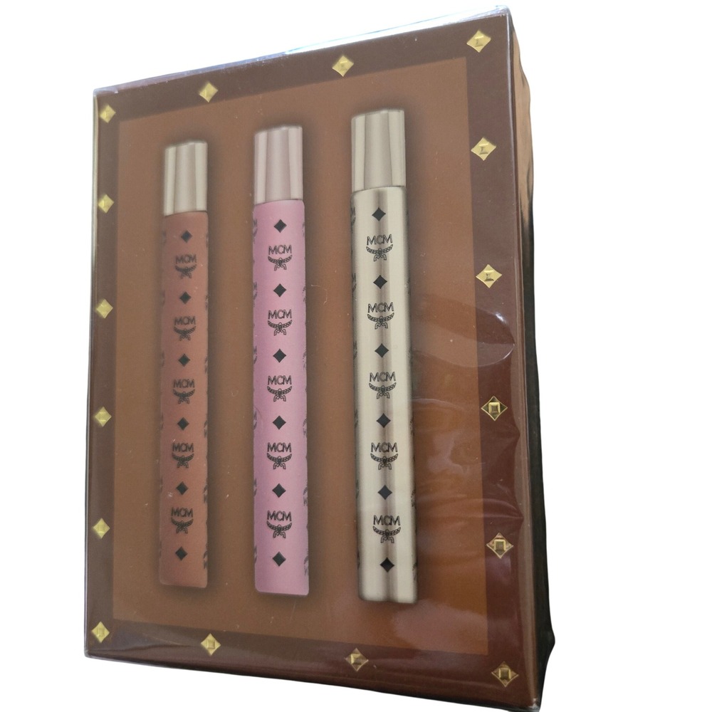 MCM Travel Spray Trio Set Womens 3x10ml Brown New Fragrance Gift Set - Picture 2 of 2